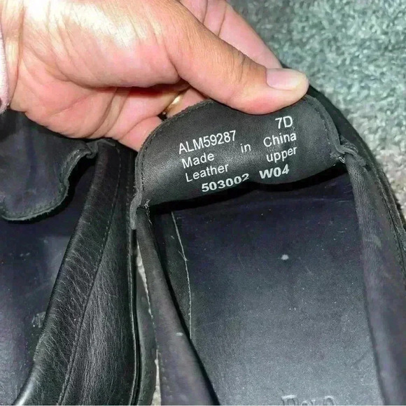 Polo Ralph Lauren Black Men’s Leather Loafers Sz 7D - Picture 6 of 7